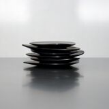 Six Alessi plates for mignardises, soft porcelain.