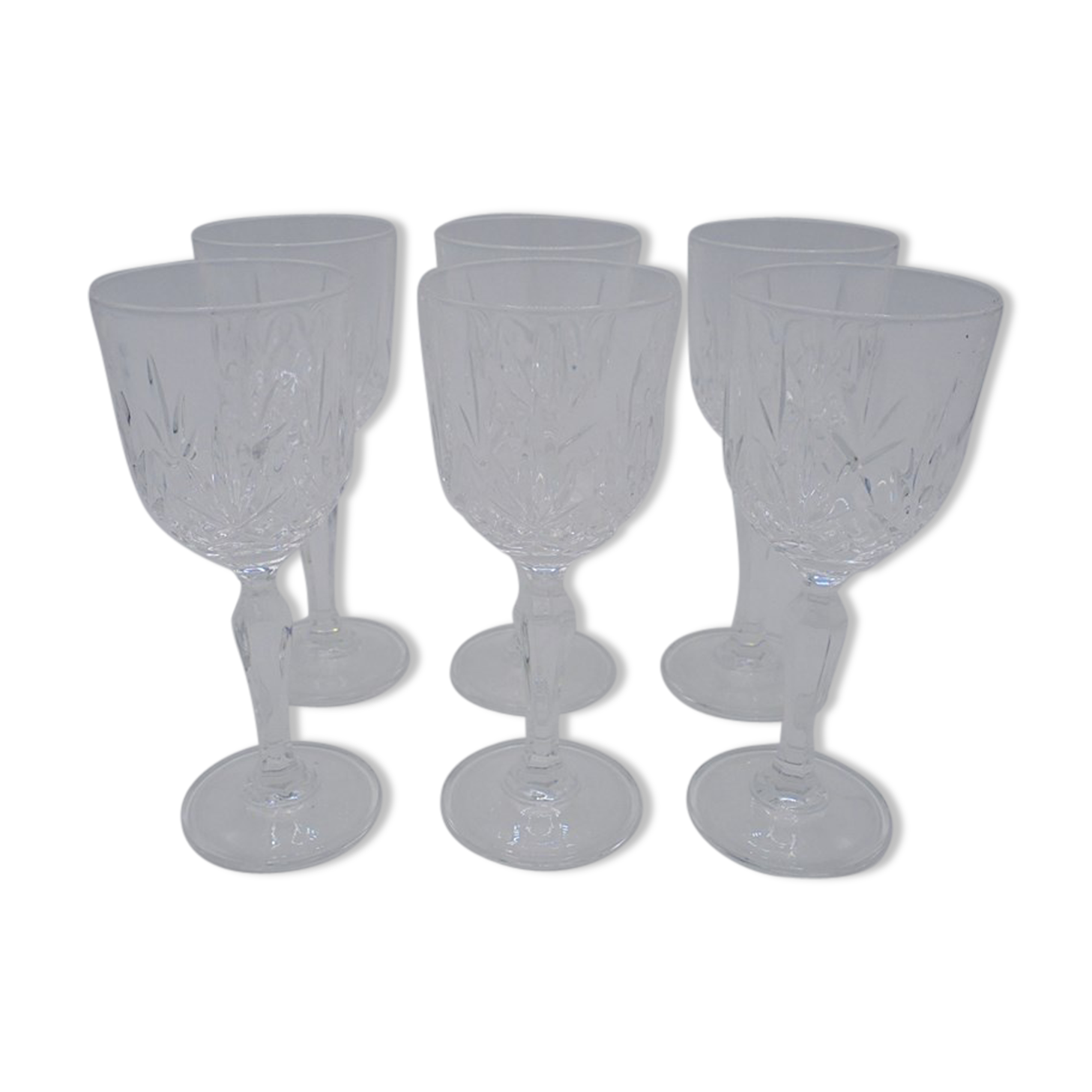 Suite of 6 small Crystal glasses