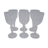 Suite of 6 small Crystal glasses
