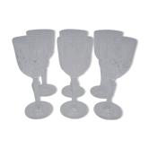Suite of 6 small Crystal glasses