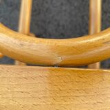 Curved wooden bar stool