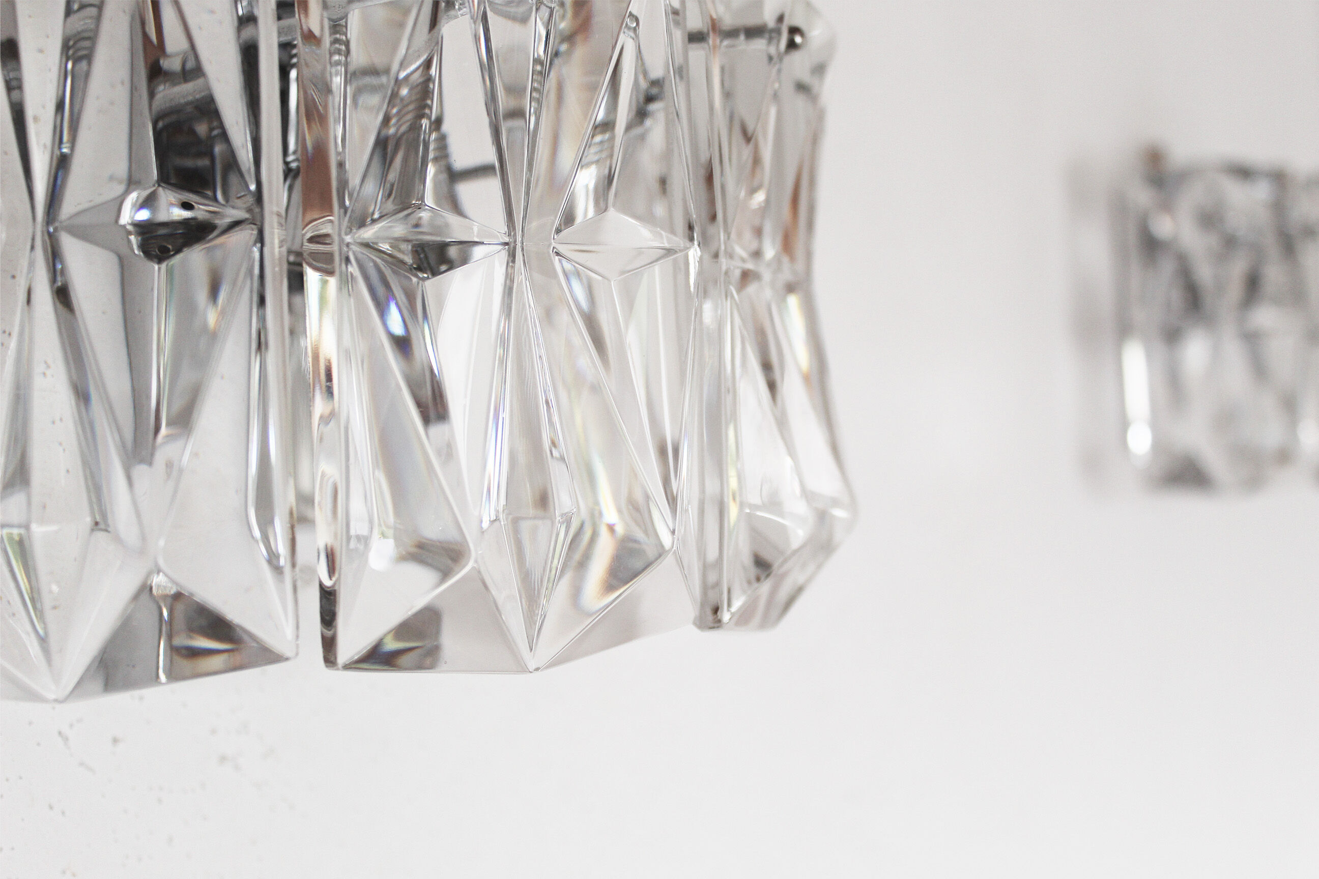 Set of two polished metal sconces by Kinkeldey