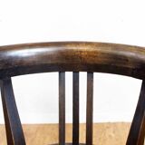 Old chair made of solid wood and caning