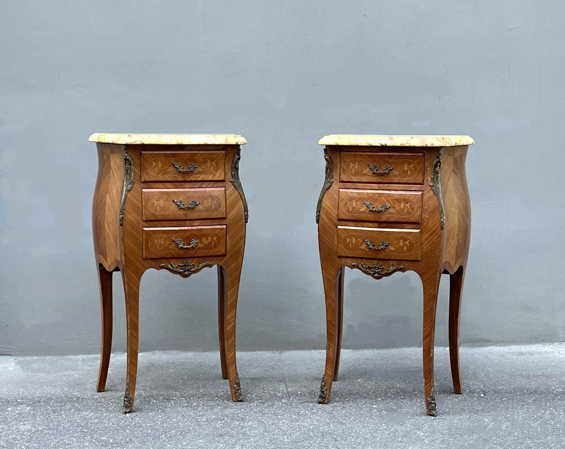Pair of Louis XV style bedside tables