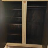 Armoire 2 portes miroirs patiné