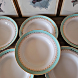 Lunéville Pierrefonds deep plates, gilding and golden foliage