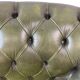 Antique green leather Chesterfield / sofa / couch
