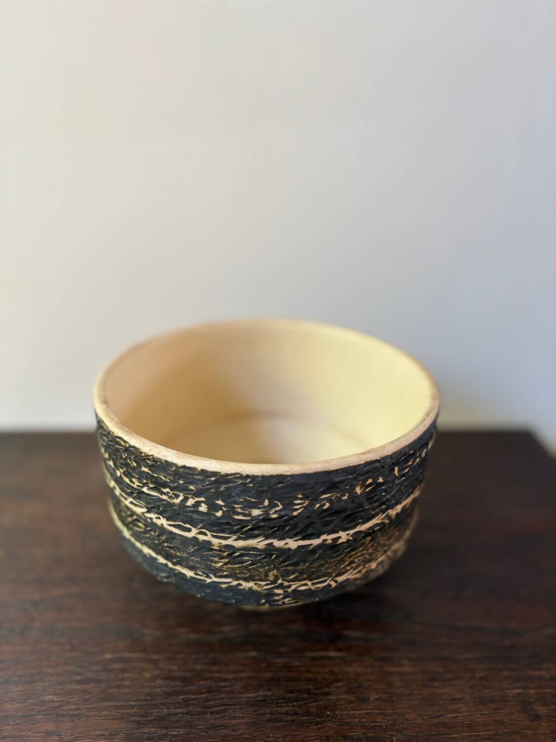 Cache pot vintage Peter Groendeveldt écorce de bouleau