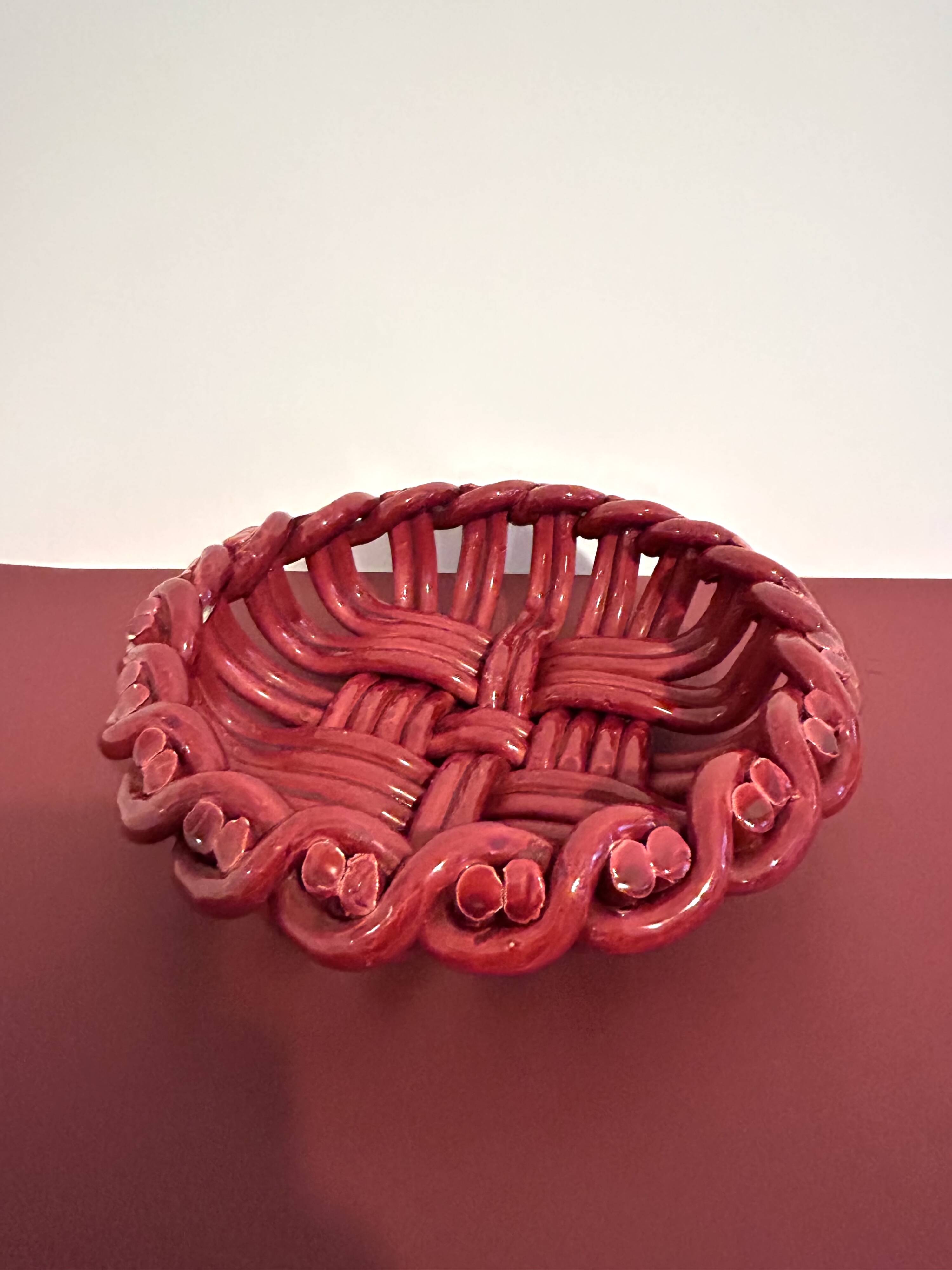 Vallauris ceramic basket