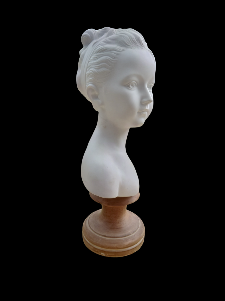 Biscuit bust louise Brongniart signed MNP Limoges XX century