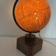 Vintage 1930 globe terrestrial Jacques Adnet world map J. Forest glass wood -