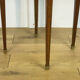 Gueridon in marquetry and marble top of Louis XVI style Napoleon III era