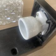 Vintage Erco glass and Bakelite wall light