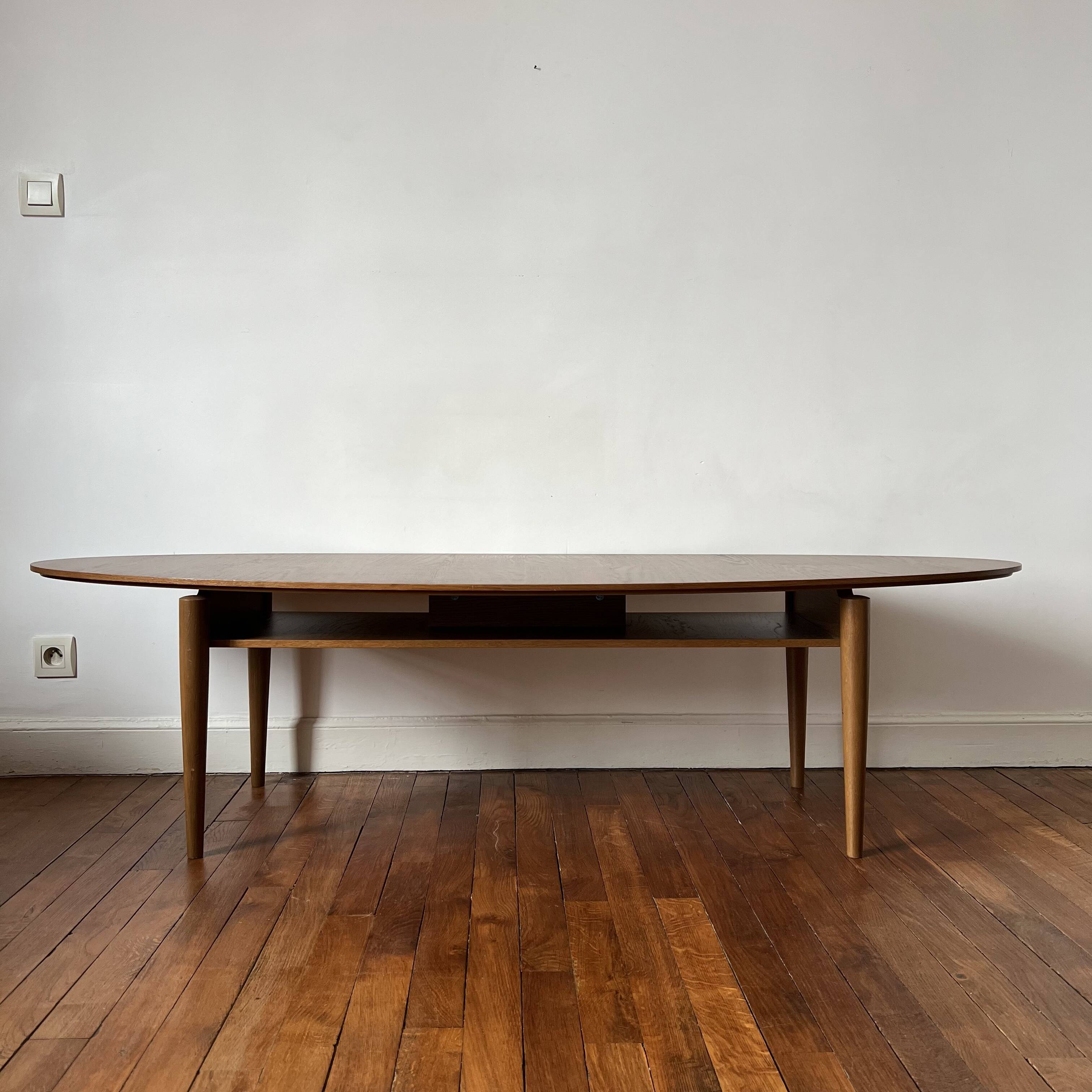 Oval Scandinavian coffee table