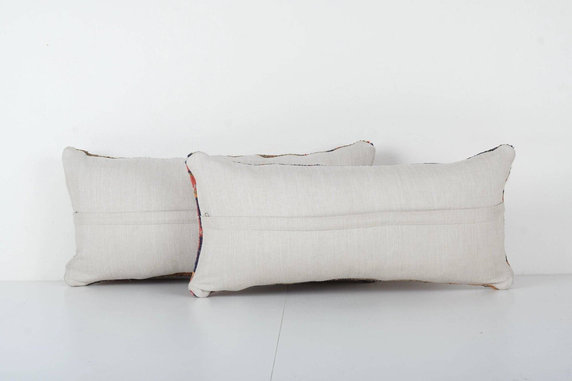 Set of 2 vintage Turkish cushion covers 25x61 cm