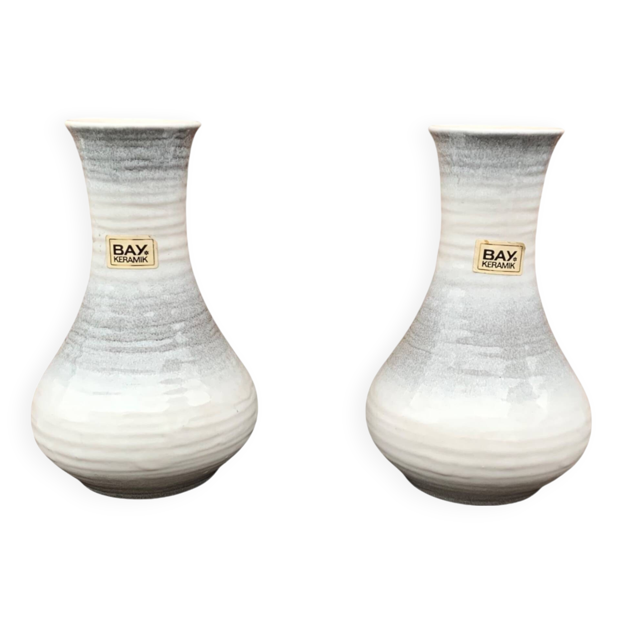 Pair of vintage Bay Keramik 740-20 vases - West Germany
