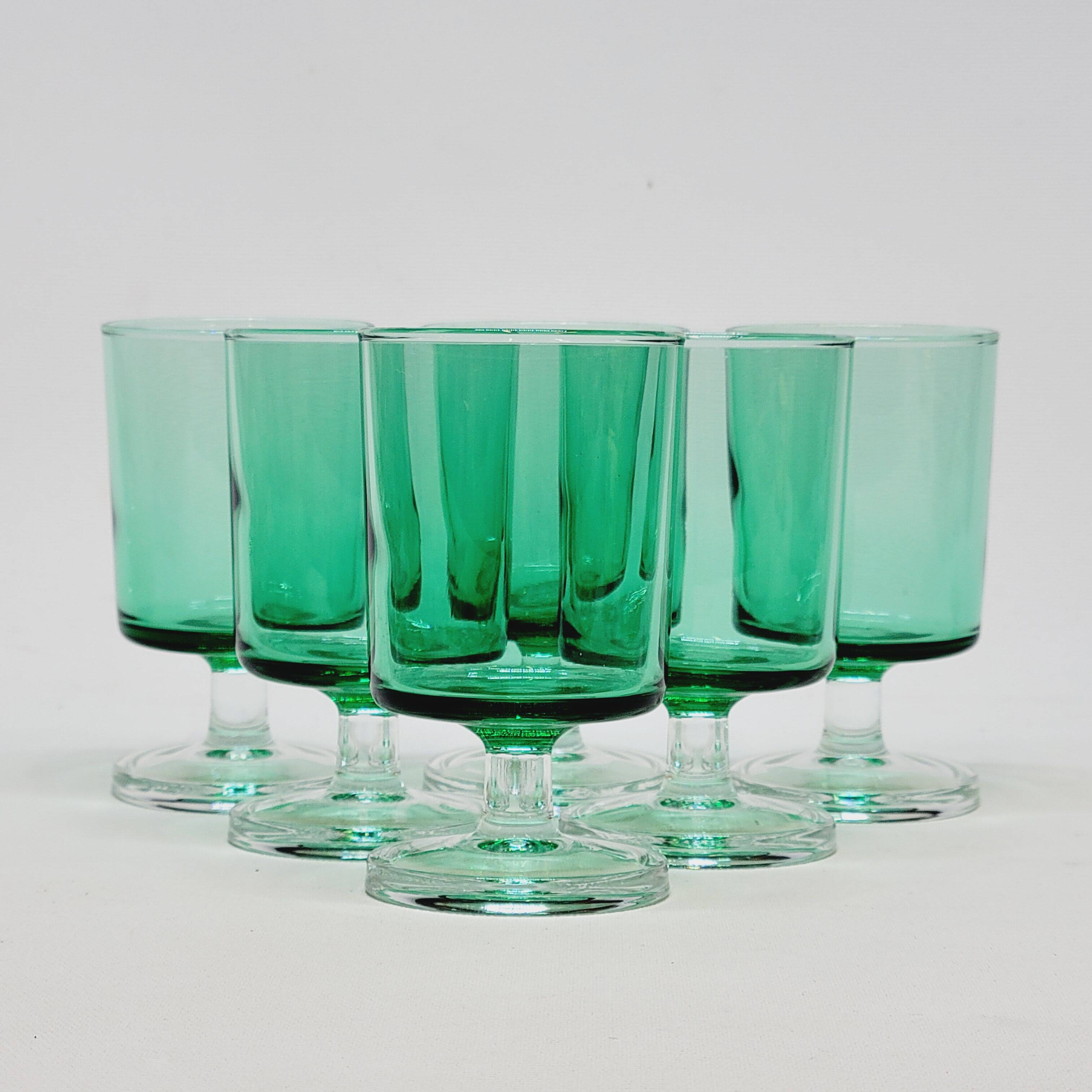 6 Luminarc Sweden Mint Green Glasses
