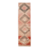 Tapis Couloir Vintage Turc, Rouge, Marron Fané & Crème Géométrique, 85x300
