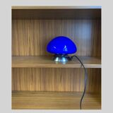 Vintage blue mushroom table lamp with DIM TOUCH