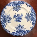 Set of 8 Longwy blue dessert plates