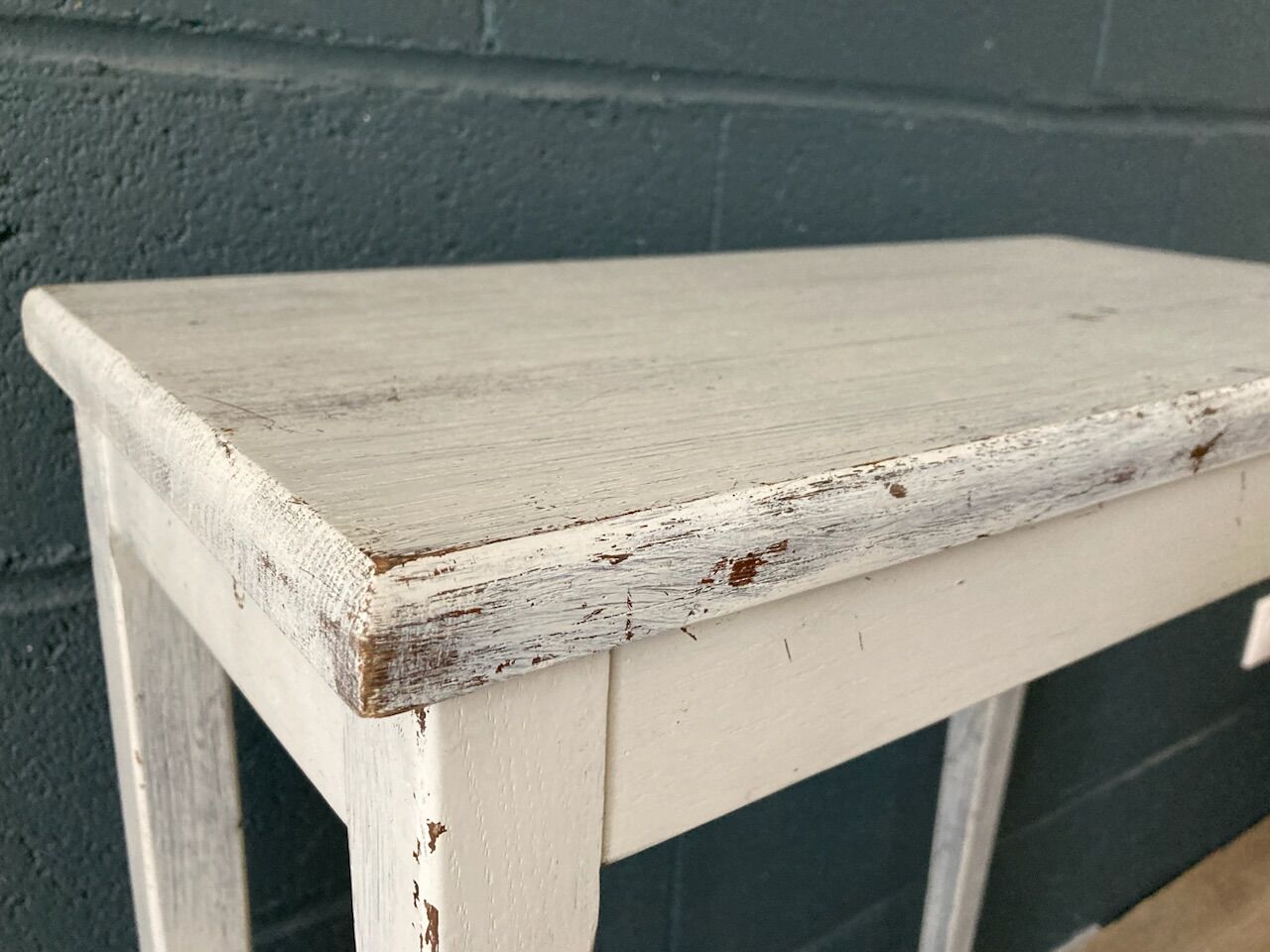 Side table in gray patinated oak