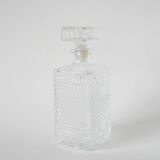 Carafe à whisky en verre facetté, 1970