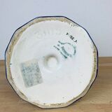 Faience enamel Longwy enamel cornet vase