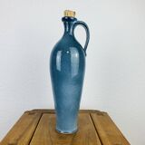 Blue ceramic bottle vase 35 cm