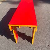 Handcrafted wooden bench