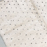 Moroccan Berber carpet beni ouarain ecru black polka dots 247x175cm