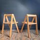 Pair of Pierre Grosjean chairs, vintage seating furniture