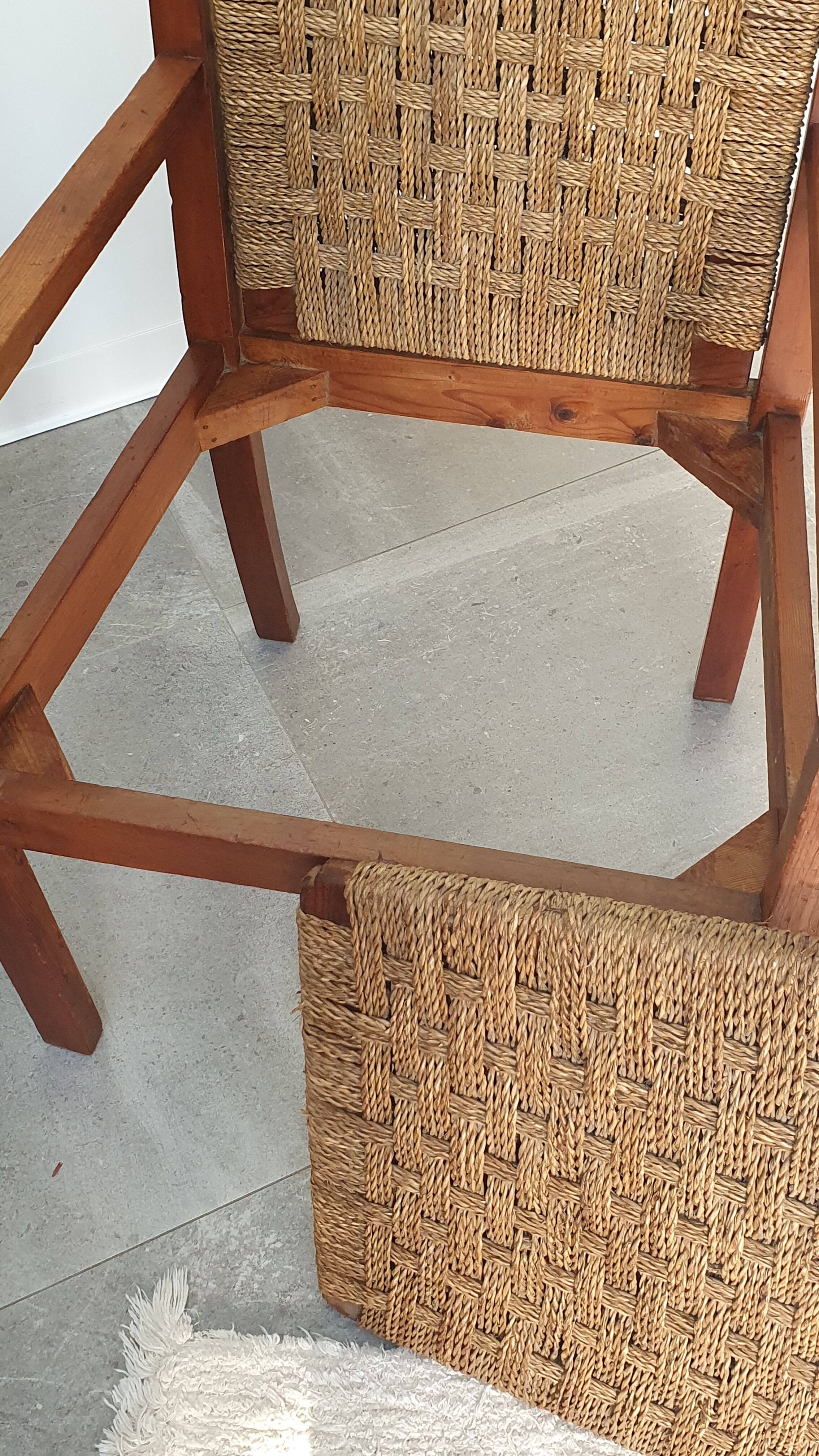 Pair of rope armchairs from the 50s