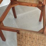 Paire de fauteuils corde des années 50