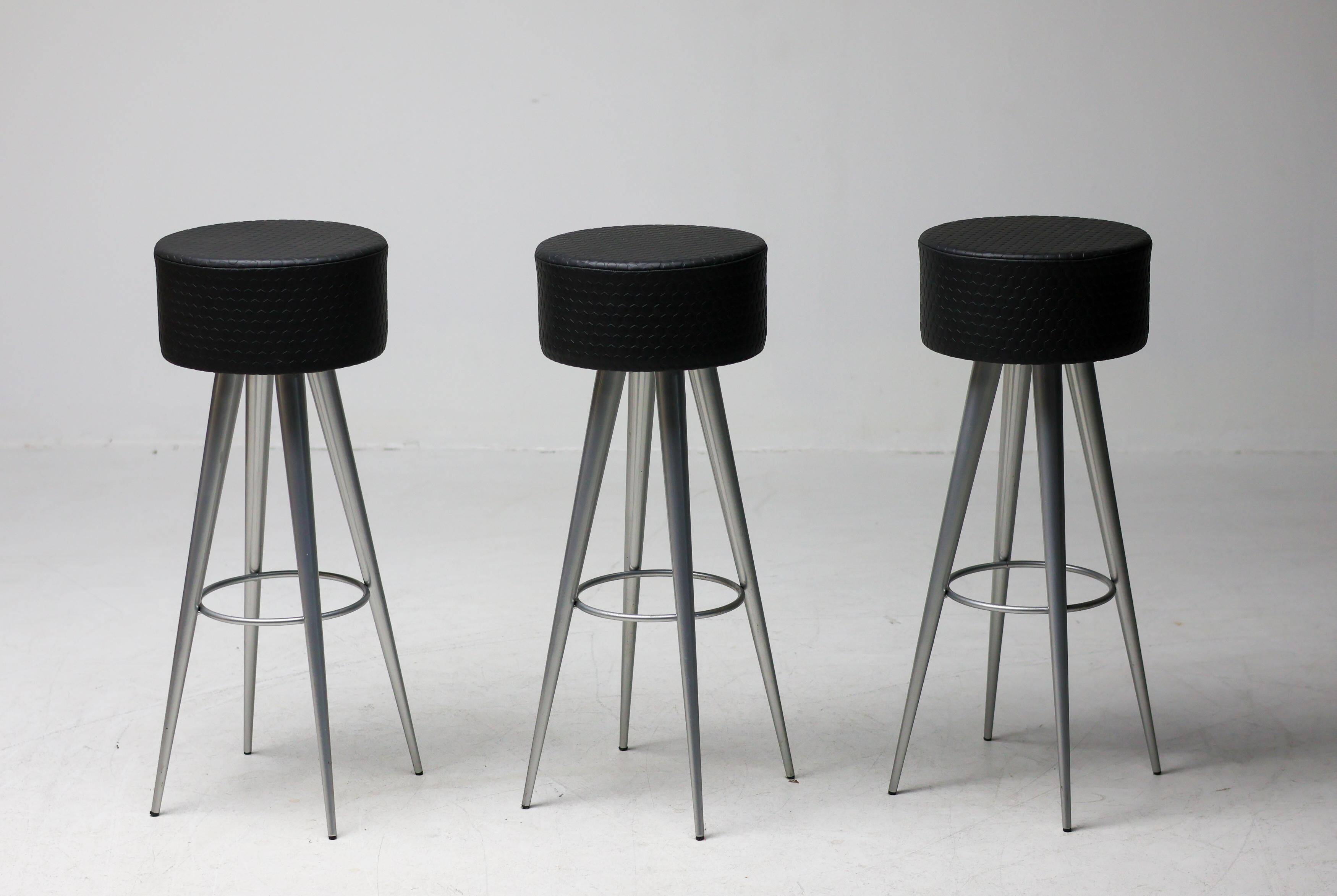 Ensemble de trois tabourets de bar par Maurizio Peregalli pour Zeus Noto.