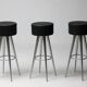 Ensemble de trois tabourets de bar par Maurizio Peregalli pour Zeus Noto.