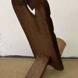 African carved wooden palaver chair