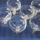 6 champagne or cocktail glasses in transparent glass in very good condition.