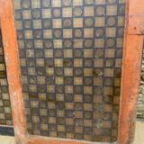 Double wood and glass closet doors