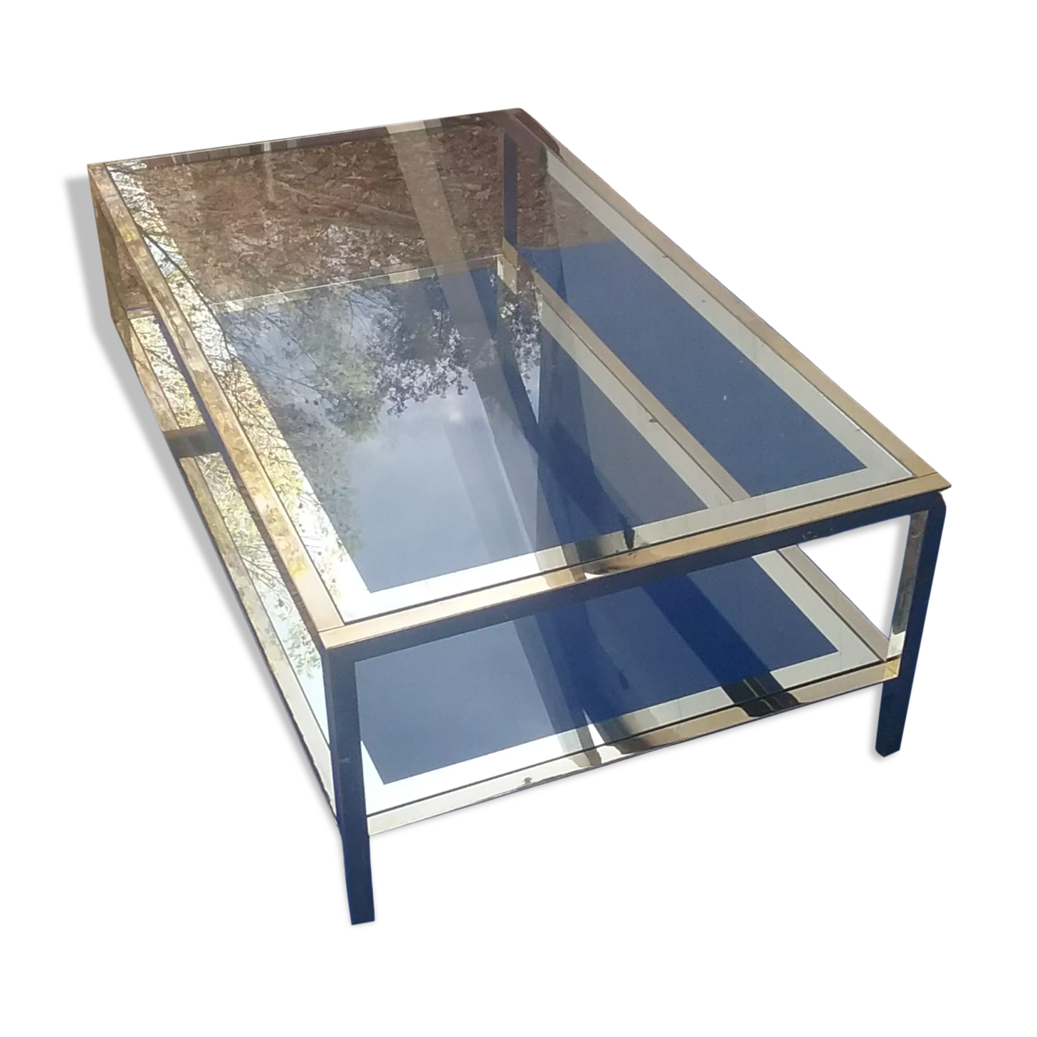 Vintage brass coffee table