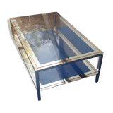 Table basse vintage en laiton