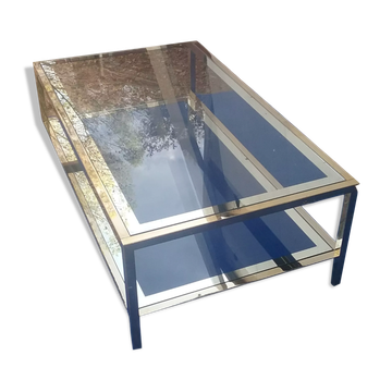 Table basse vintage en laiton