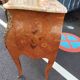 Commode ancien Louis XV marqueterie plateau marbre