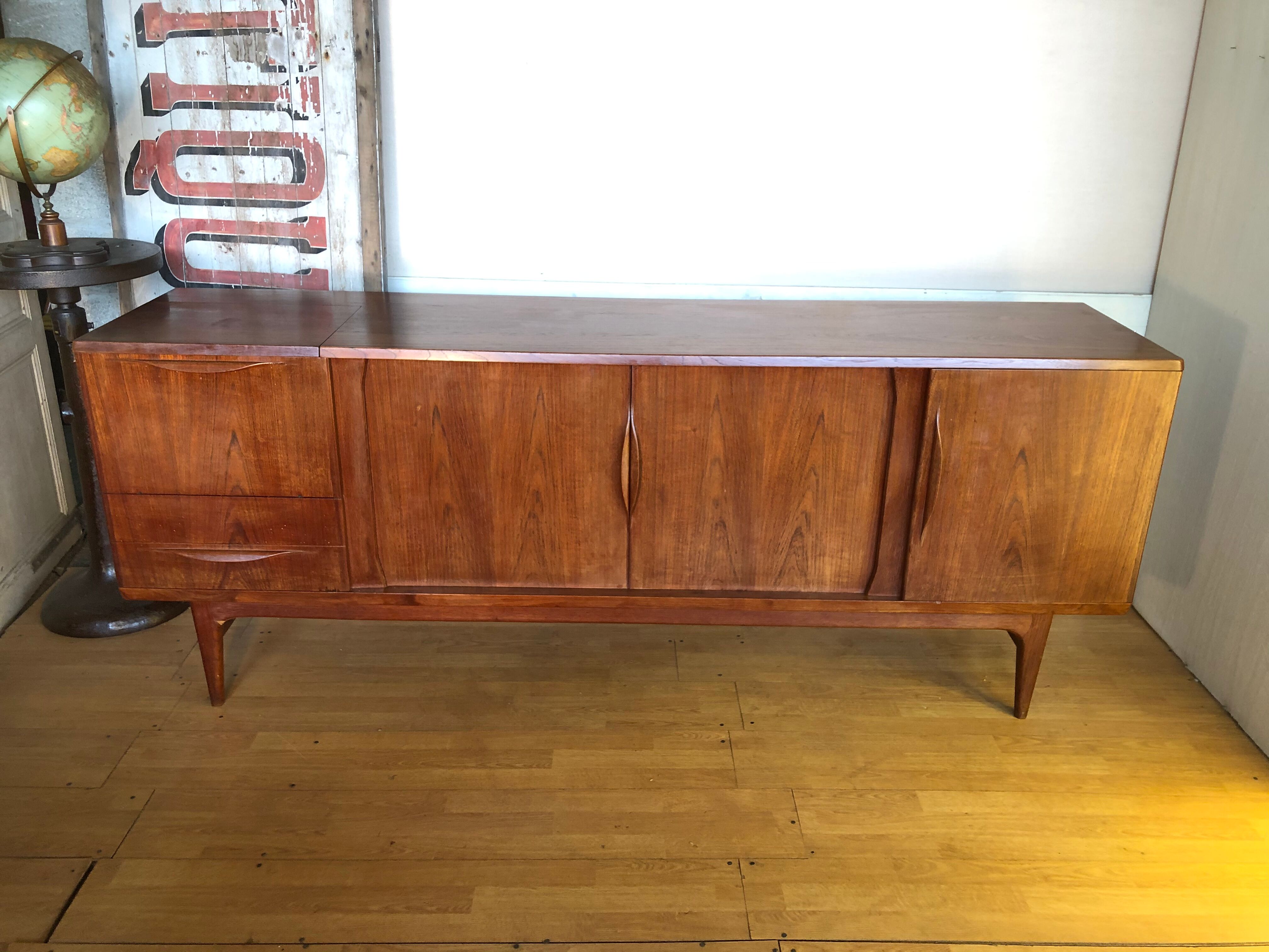 Samcom vintage scandinavian teak sideboard, 1960