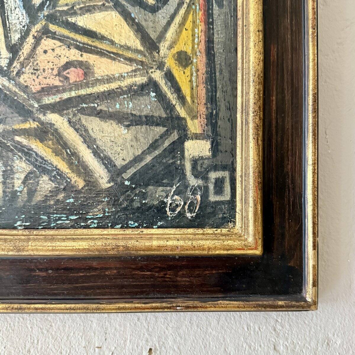 Unknown, Untitled, 1968, Chalk & Acrylic, Framed