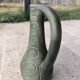 Large vintage ceramic pitcher vase – relief spiral decoration – no.