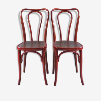Set of 2 Kohn bistro chairs, 1915s