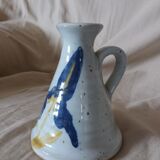 Signed candle holder in glazed ceramic