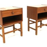 Set of 2 teak bedside tables, Sweden, 1960