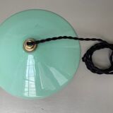 Green opaline water hanging lamp