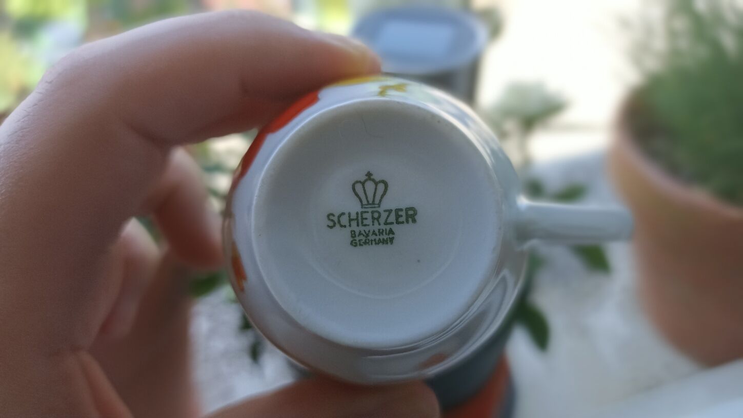 9 espresso cups Scherzer Bavaria - Bavarian porcelain 70s